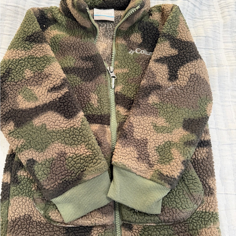Columbia Olive and Brown Sherpa Jacket